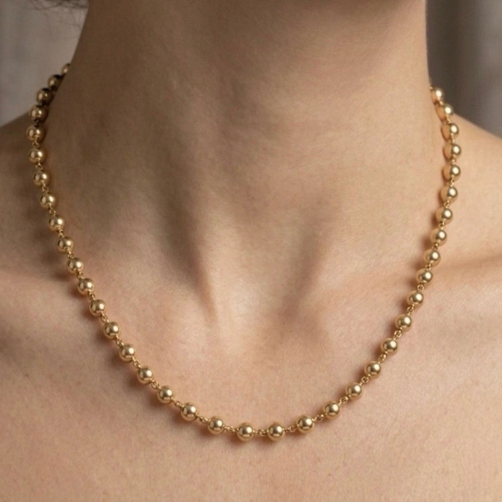 RESTOCK 🔥 Ball Chain Necklace 14k Gold Plated Luxury Jewelry